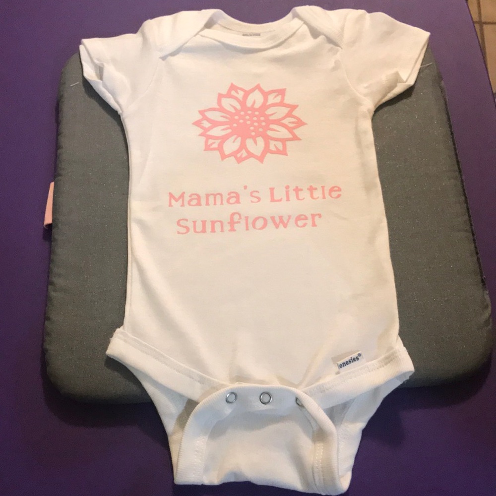 Little mama’s sunflower Personalized onsie